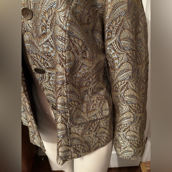 Chico’s leopard paisley jacket blazer 0 / 4/S - Picture 2 of 6